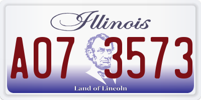 IL license plate A073573