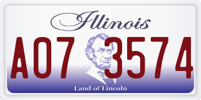 IL license plate A073574