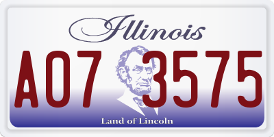 IL license plate A073575