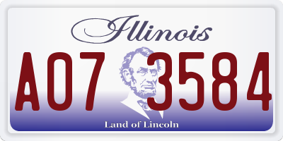 IL license plate A073584