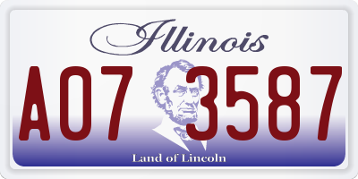 IL license plate A073587