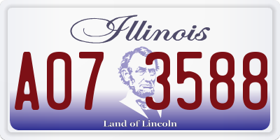IL license plate A073588