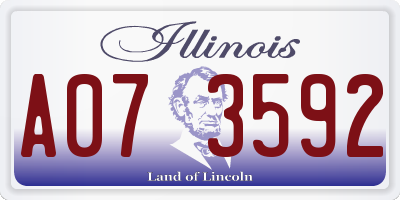 IL license plate A073592