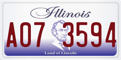 IL license plate A073594