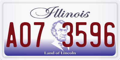 IL license plate A073596