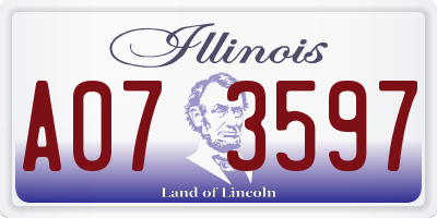 IL license plate A073597