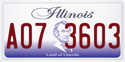 IL license plate A073603