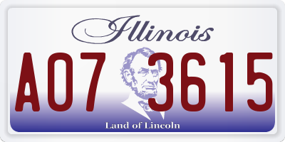 IL license plate A073615
