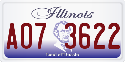 IL license plate A073622