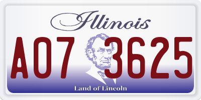 IL license plate A073625