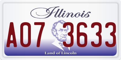 IL license plate A073633