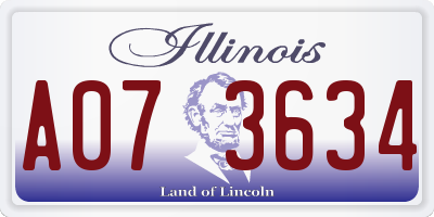 IL license plate A073634