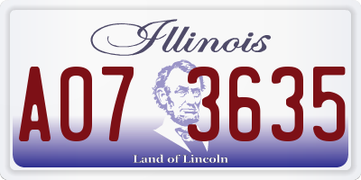 IL license plate A073635