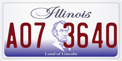 IL license plate A073640