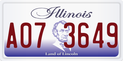 IL license plate A073649