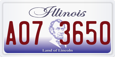 IL license plate A073650