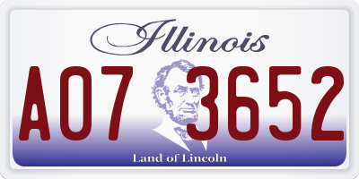 IL license plate A073652