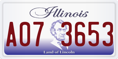 IL license plate A073653