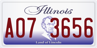 IL license plate A073656