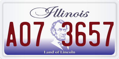 IL license plate A073657