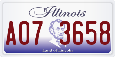 IL license plate A073658