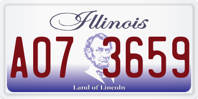 IL license plate A073659