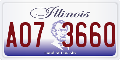 IL license plate A073660