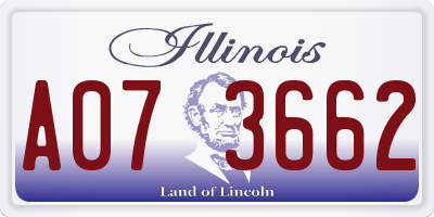 IL license plate A073662
