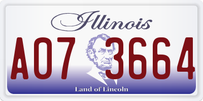 IL license plate A073664