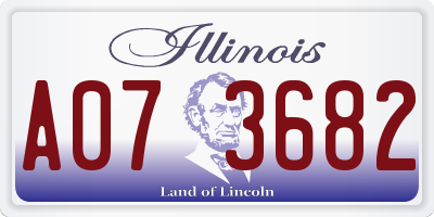 IL license plate A073682