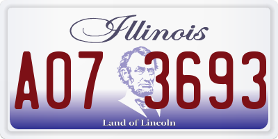 IL license plate A073693