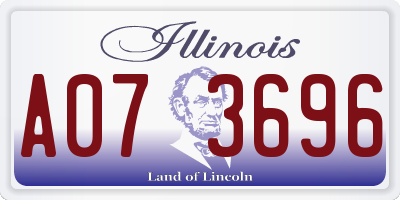 IL license plate A073696