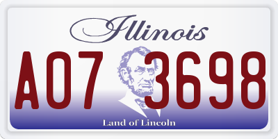 IL license plate A073698
