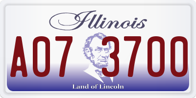 IL license plate A073700