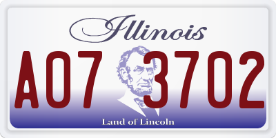 IL license plate A073702