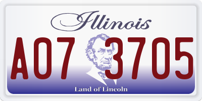 IL license plate A073705