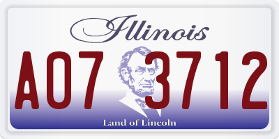 IL license plate A073712