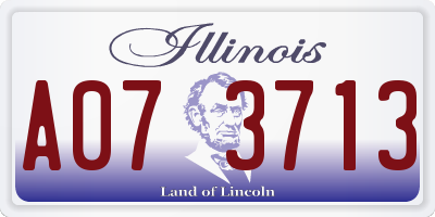IL license plate A073713