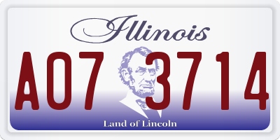 IL license plate A073714