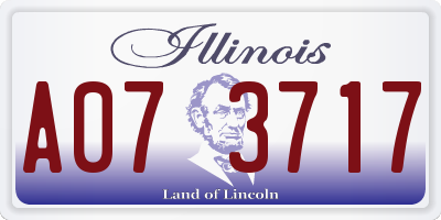 IL license plate A073717