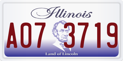 IL license plate A073719