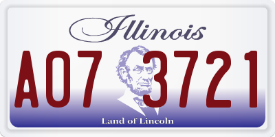 IL license plate A073721
