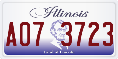 IL license plate A073723