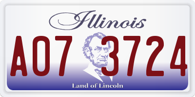 IL license plate A073724