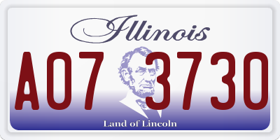 IL license plate A073730