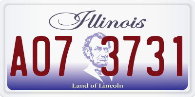 IL license plate A073731