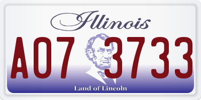 IL license plate A073733
