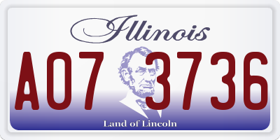 IL license plate A073736