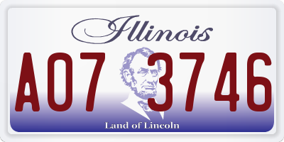 IL license plate A073746