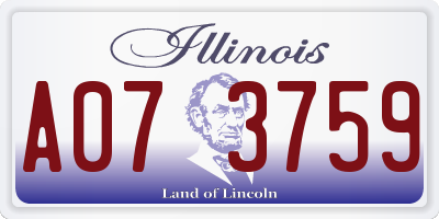 IL license plate A073759